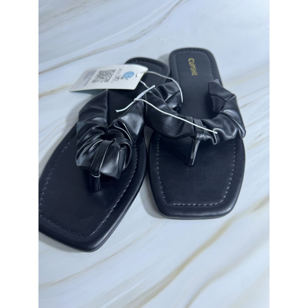 CUPSHE Women Sandals Flat Sandals‎  Slippers Sz 9 Eur 39 Square Head